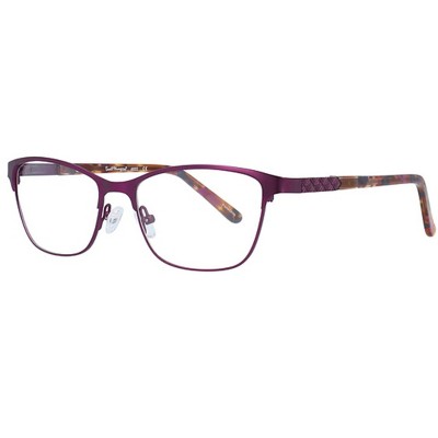Ernest Hemingway H4822 Womens Rectangular Frame Eyeglasses in Purple 52 mm