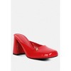 Neoplast Patent Pu Block Heeled Women Mules - 2 of 4