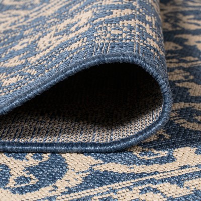 Mediterranean Dream Blue & Ivory Synthetic Medallion Rug