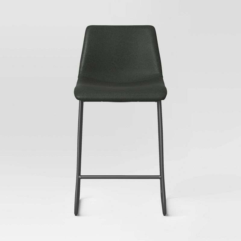Bowden Faux Leather Counter Height Barstool - Threshold™, 4 of 14