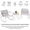 Kozyard 3 Pieces Patio Bistro Set with Gray Breathable Textilence Seating Powder Coated Metal Frame for Garden Poolside Backyard - 3 of 4