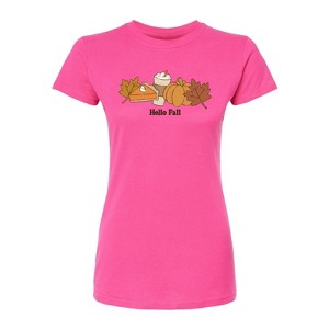 Women's - Instant Message - Hello Fall Fitted Graphic T-Shirt - 1 of 3