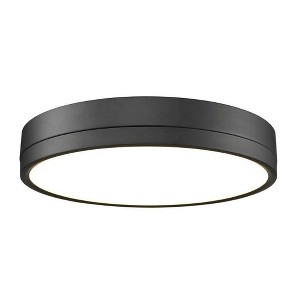 Algar 16" LED Flush Mount Ceiling Light - Dimmable, Damp Rated, Retro Design - 1 of 4