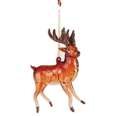 Gallerie II Blown Glass Stag Christmas Xmas Ornament