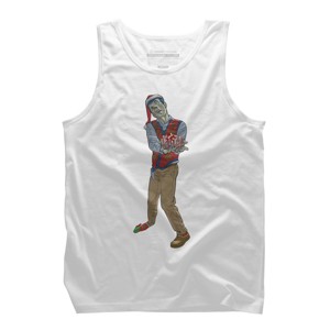 Men's Design By Humans Christmas Zombie By Ayota Tank Top - 1 of 3