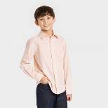 Boys' Long Sleeve Twill Button-Down Shirt - Cat & Jack™
