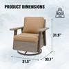 EAGLE PEAK Classic 360° Swivel Rocker Patio Chair with Thick Cushions, All-Weather Wicker Outdoor Lounge Glider - 3 of 4