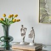 GlasFlength Decorative Objects Abstract Human Decor Thinker Sculpture Figurine Aesthetic Table Desk Decor for Living Room, Silver, 3.5"*3"*12" - 3 of 4
