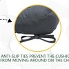 DSVIMOY Support Cushion Comfortable Design with Non Slip Bottom for Modern Living Spaces, Black, 16.5"*16.5"*3.5" - 4 of 4