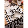 Design Imports Black And Cream Harlequin Print Table Runner 14X72 - 4 of 4