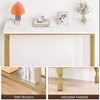 Console Table, Entryway Table with Glass Shelf and Metal Frame, Narrow Sofa Table Narrow Long Behind Couch Table - 3 of 4