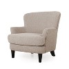 Christopher Knight Home Hartshorn Boucle Upholstered Club Chair Warm Stone Gray/Matte Black - 3 of 4