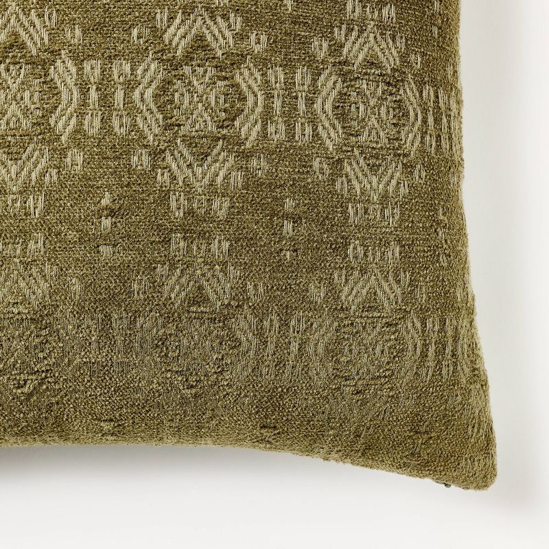 Oversize Chenille Woven Jacquard Square Throw Pillow - Threshold™ designed with Studio McGee, 4 of 11