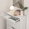 Halitaa Shoe Rack Organizer with 3 Flip Drawers, Shoe Storage Cabinet with Drawers for Entryways,Bedroom,Flip Door Design Shoe Cabinet ,White Finish - 4 of 4