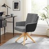 Art Leon Fabric Upholstered Swivel Home Office Desk Chair - 3 of 4