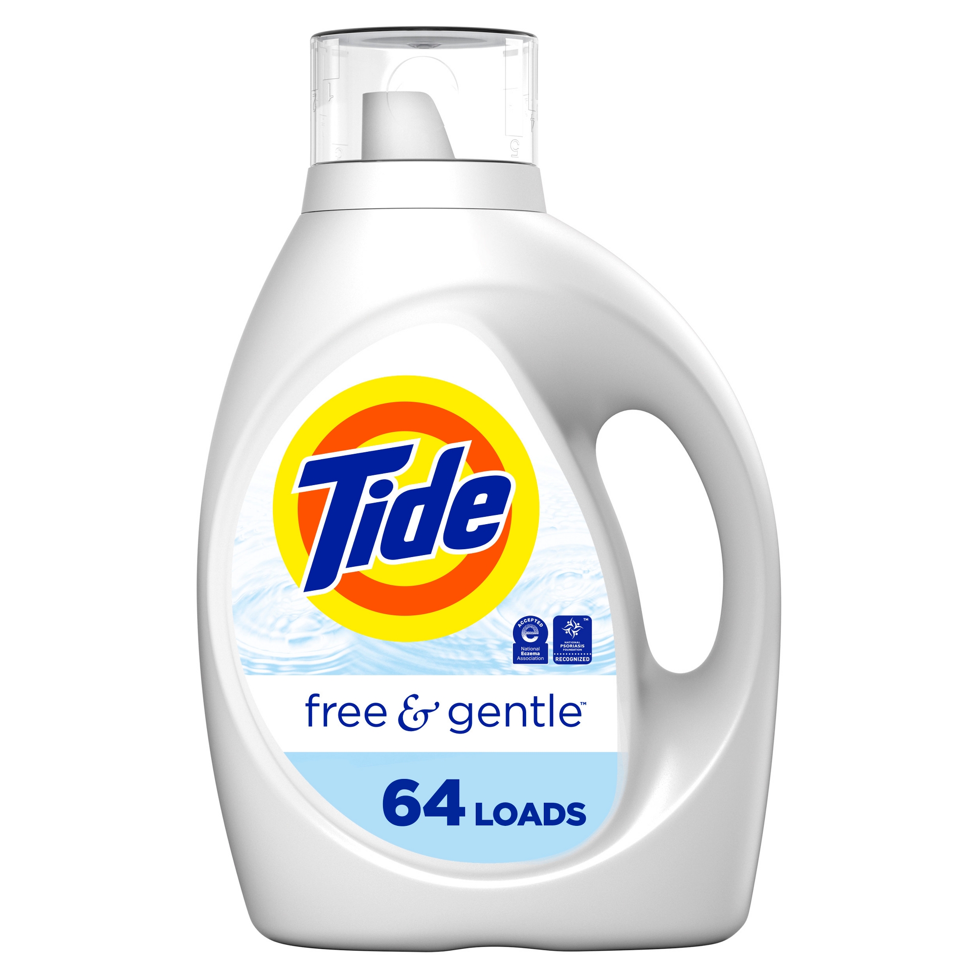 Tide Free & Gentle Non-HE Liquid Laundry Detergent - 84 fl oz: 64 Loads, Plastic Bottle, Concentrated Formula