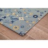 40"x54" Tabriz 1/4" Rug'D Chair Floor Mat Blue/Beige - Anji Mountain: Abstract Design, Felt Backing, Indoor Use, Spot Clean - 2 of 4