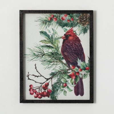 Northlight Red And White Cardinal 'welcome' Christmas Wall Decor : Target