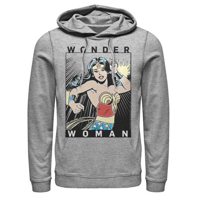 DC Comics Justice League Wonder Woman Oversized Sherpa Womens Sweatshirt Lounge Hoodie 