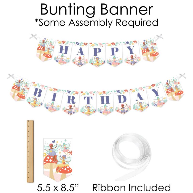Big Dot of Happiness Let's Be Fairies - Banner and Photo Booth Decorations - Fairy Garden Birthday Party Supplies Kit - Doterrific Bundle, 5 of 8