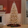 HomeRoots 7' White Pre Lit Full Flocked Fir Christmas Tree - 2 of 4