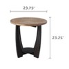 JIONJOY Vintage French Country Round End Table with Storage Shelf - 4 of 4