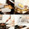 REGALWOVEN Soft Floral Oven Mitts, Heat-Resistant Cooking Gloves, Thick Cotton Lining, Gripping for Baking, Kitchen Mitts Set of 2 - 2 of 4