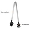 Unique Bargains Stainless Steel Silicone Tips Hand Shape Kitchen Cooking Food Tongs - 4 of 4
