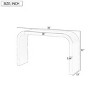 52-Inch Rustic Style Console Table, Console Table with Curved Edge and Natural Texture, ,Wood Frame Table with Cedar Veneer Top-Coolbibila - 4 of 4