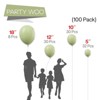 PartyWoo Balloons Beryl Green Boho Dusty 18 12 10 5 Inch 100 pcs - 2 of 4