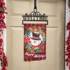 Evergreen Garden Flag Happy Holiday Snowman  Suede Double Sided Indoor Outdoor Decor 18" x 12.5" - 2 of 2