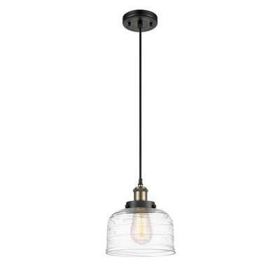 Bell - 1 Light Cord Hung Mini Pendant In Industrial Style-10 Inches Tall and 8 Inches Wide