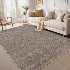 Living Room Rug Washable Rug Non-Slip Modern Abstract Throw Rugs Large Soft Bedroom Carpet Indoor Contemporary Solid Floor Carpet - 1 of 4