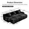 Aukfa Modular Teddy Fabric Sofa,Convertible Modular Sectional Sofa Set , 3-Seats with 1/2/3 Ottoman Soft Boneless Design for Living Room - 4 of 4