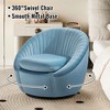 Velvet Shell Swivel Upholstered Accent Chair with Wide Seat, Metal Swivel Base, Thick Seat Cushion and Ergonomic High Back - 3 of 4