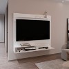 Vynxaria Modern Floating Entertainment Center, White, Superior Shelf & Two Additional Shelves - 2 of 4