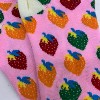 Colorful Strawberry Patterned Ankle Socks  (Women's Sizes Adult Medium) - 2 of 3