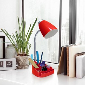 Creekwood Home 18.5" Flexible Gooseneck Organizer Desk Lamp with Phone/iPad/Tablet Stand - 1 of 4