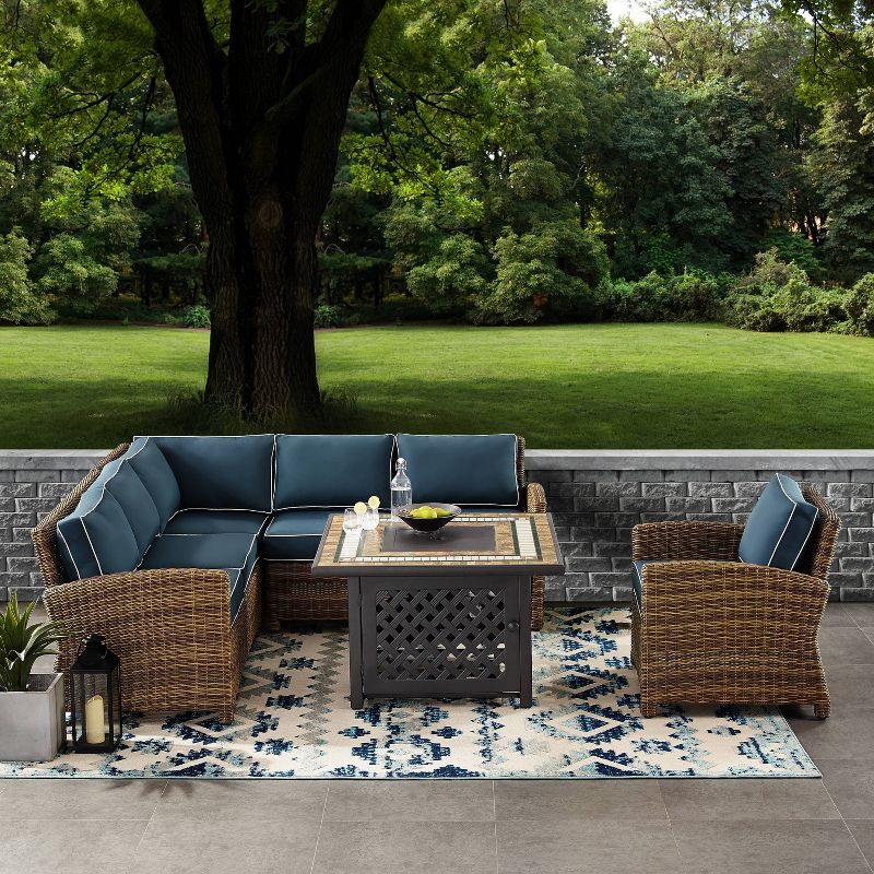 Bradenton 5pc Outdoor Wicker Seating with Fire Table - Crosley
, 4 of 12