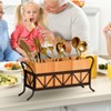 Waterproof Wooden Utensil Holder with 3 Removable Compartments and Handles, Flatware Caddy for Forks, Spoons, and Knives Organizer for Home - 4 of 4