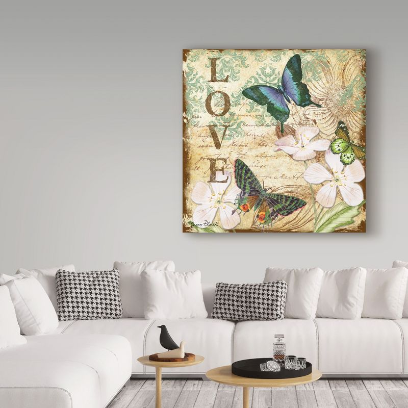 Trademark Fine Art -Jean Plout 'Inspirational Butterflies Love' Canvas Art, 3 of 4
