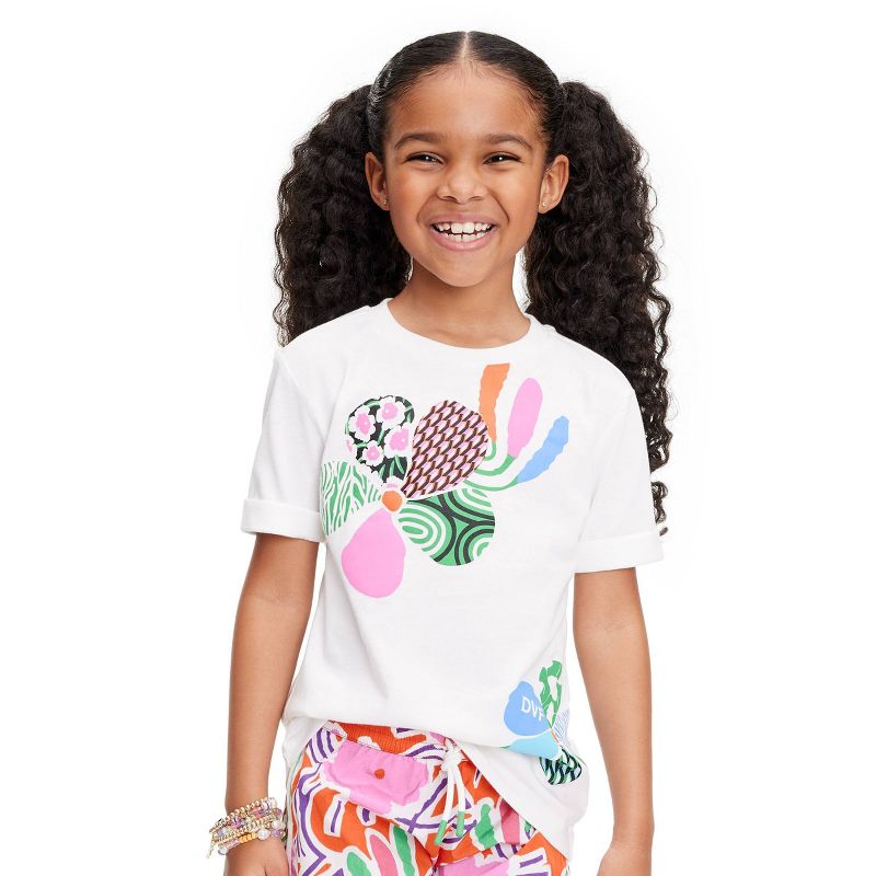 Kids' Short Sleeve Graphic Mixed Flower T-Shirt - DVF for Target, 1 of 7