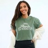 Simply Sage Market Women's I Prefer Plants To People Short Sleeve Garment Dyed Tee - 2 of 4