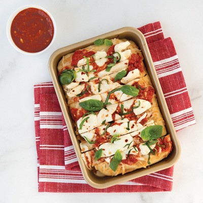 Compact Gold Aluminum Nonstick Eighth Sheet Pan