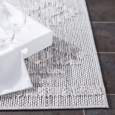 Boho Chic Global Grey & Beige Round Indoor/Outdoor Rug