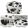 Unique Bargains Makeup Bag Cosmetic Travel Bag Large Makeup Bag Organizer Bag for Women Faux Leather Black White 1Pcs - 3 of 4