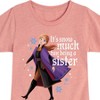 Girls' - Frozen 2 - Snow Much Fun Being A Sister Anna Fitted Short Sleeve Graphic T-Shirt - 2 of 4