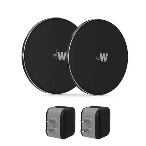 Just Wireless 2pk 5w Qi Wireless Charging Pads With Wall Adapters Black Target