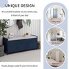 ORRD Storage Bench w/ 3 Shutter Doors - Shoe Bench with Hidden Storage & Removable Cushion - 4 of 4