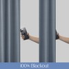 Awesome Home  Brushed Serengeti Stria 100% Blackout Grommet Pair (2 panels) - 2 of 4